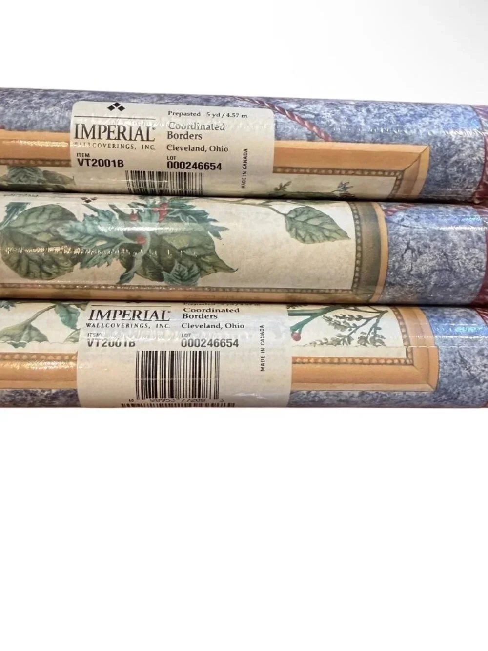 Imperial Vintage Wallpaper Border Wildflower Butterfly Cottage Core 3 Rolls NEW